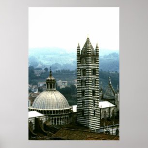 Domo do IL, impressão do poster de Siena, Italia 