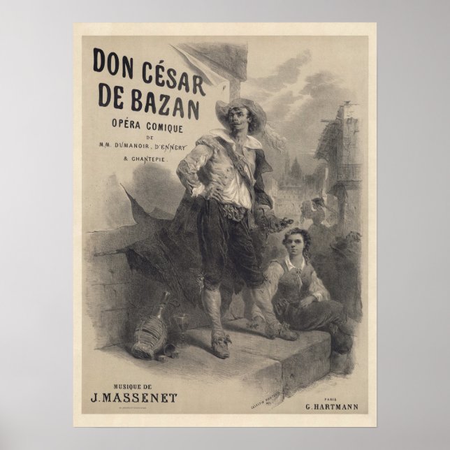 Don César de Bazan première poster (1872) (Frente)