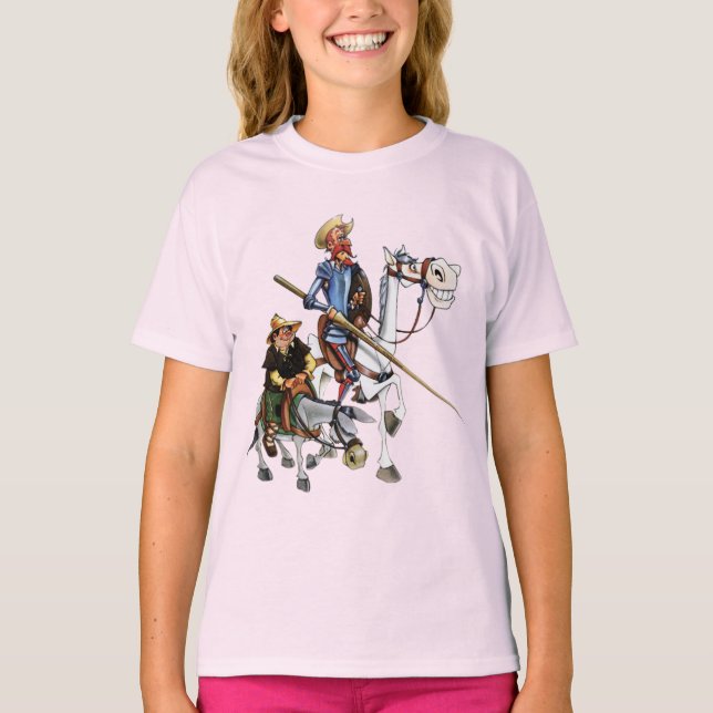 DON QUIJOTE, SANCHO, ROCINANTE y RUCIO - Camiseta (Frente)