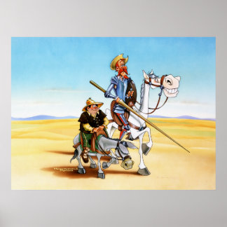 DON QUIXOTE & SANCHO - IMPRESSÃO CANVAS