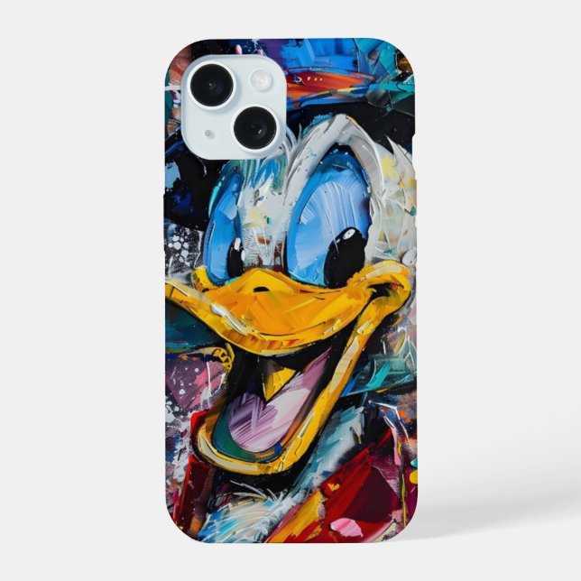 Donald o Pato Colorido iPhone 15 case (Verso)