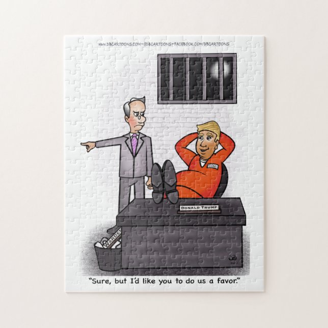 Donald Trump Cartoon Quebra-cabeça (Vertical)