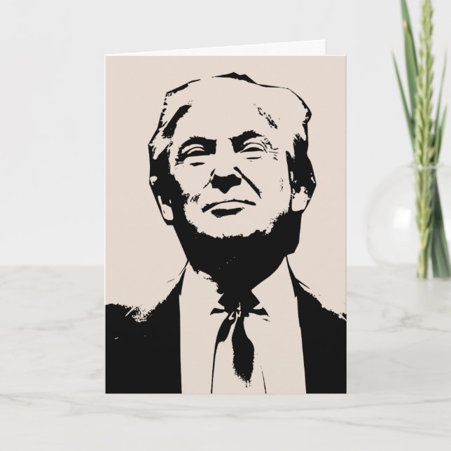 DONALD TRUMP FUNNY FELIZ ANIVERSÁRIO CARTÕES DE GR (Frente)