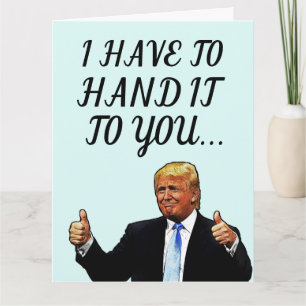 DONALD TRUMP FUNNY FELIZ ANIVERSÁRIO CARTÕES DE GR
