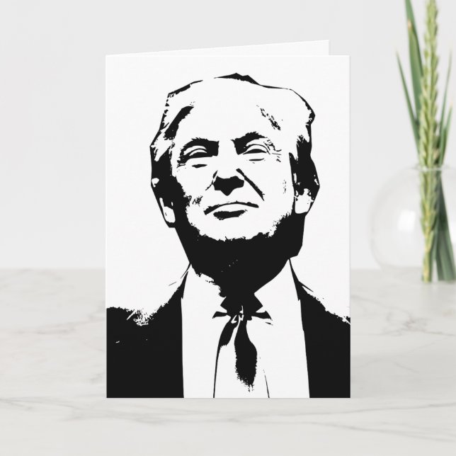 DONALD TRUMP FUNNY FELIZ ANIVERSÁRIO CARTÕES DE GR (Frente)