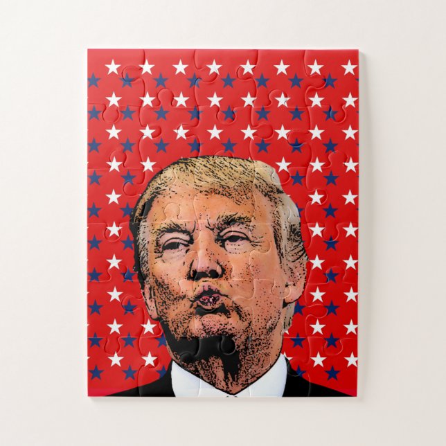 DONALD TRUMP KISS JIGSAW QUEBRA-CABEÇA EASY (Vertical)