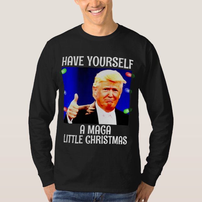 DONALD TRUMP MAGA PEQUENOS T-Shirts de Natal (Frente)