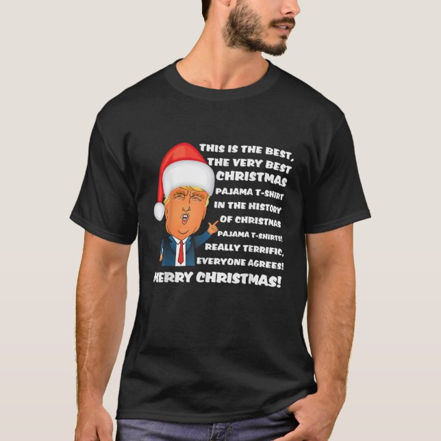Donald Trump Natal Tshirt Pajama Camiseta (Frente)