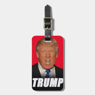 Donald Trump para a etiqueta de bagagem do preside