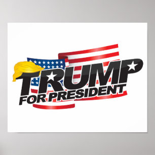 Donald Trump Para Presidente (com cabelo) Poster