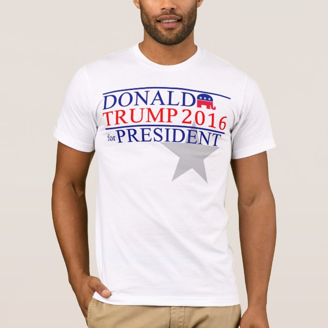 Donald Trump Para Presidente T-Shirt (Frente)
