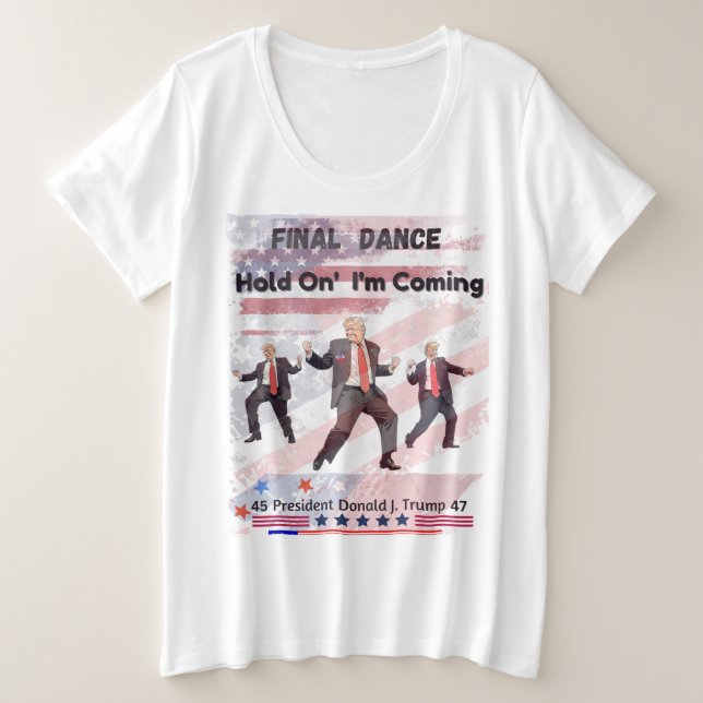 Donald Trump Plus T-Shirt da Mulher do Tamanho (Frente do Design)