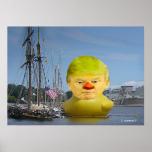 Donald Trump Rubber Yellow Duck Poster