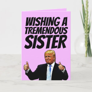DONALD TRUMP SISTER HELLO CARTÕES