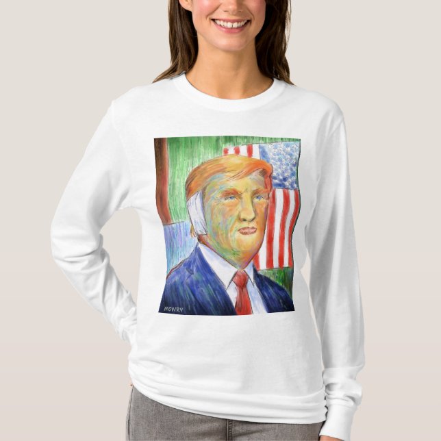 Donald Trump Van Gogh T-shirt feminina (Frente)