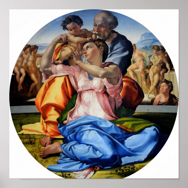 Doni Tondo por Michelangelo - Poster (Frente)