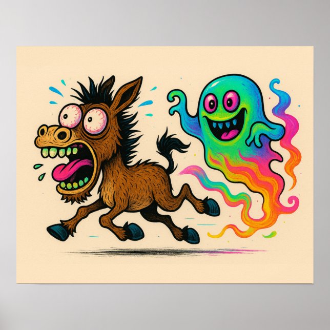 Donkey em execução a partir de um Poster Fantasma (Frente)