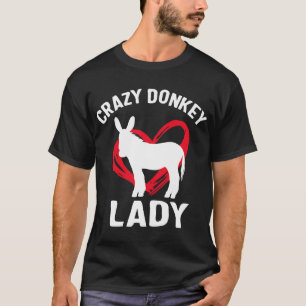 Donkey Mamãe Camisa Louca Donkey Lady Funny Animal