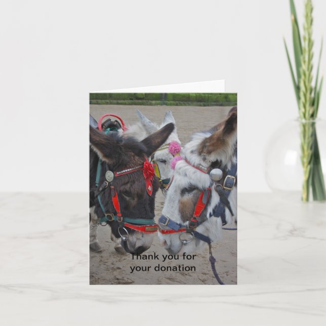 Donkeys no Cartão de Doação à Margem (Frente)
