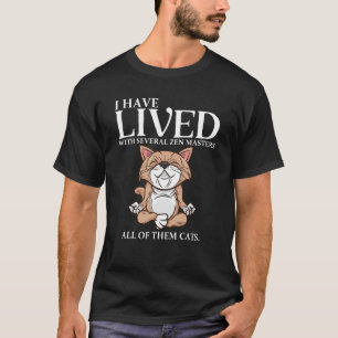 Dono de Gato Budista Yoga Zen Meditação Camiseta E