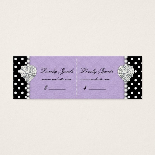 Dons Pearl Lace Jewels Price Tag Purple Duplo (Frente)