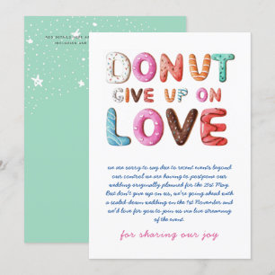 DONUT Não Desista do Amor Cartões de Mudança de Pl