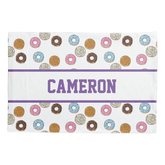 Donuts Coloridos Fofos com Nome Personalizado (Verso)