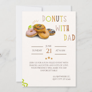 Donuts com o papai convite Dia dos pais doce