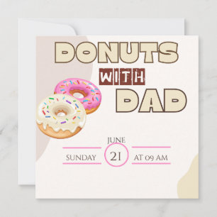 Donuts com o Papai Convite do Dia dos Pais Celebre
