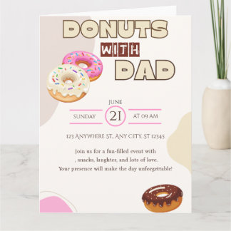 Donuts com o Papai Convite do Dia dos Pais Celebre