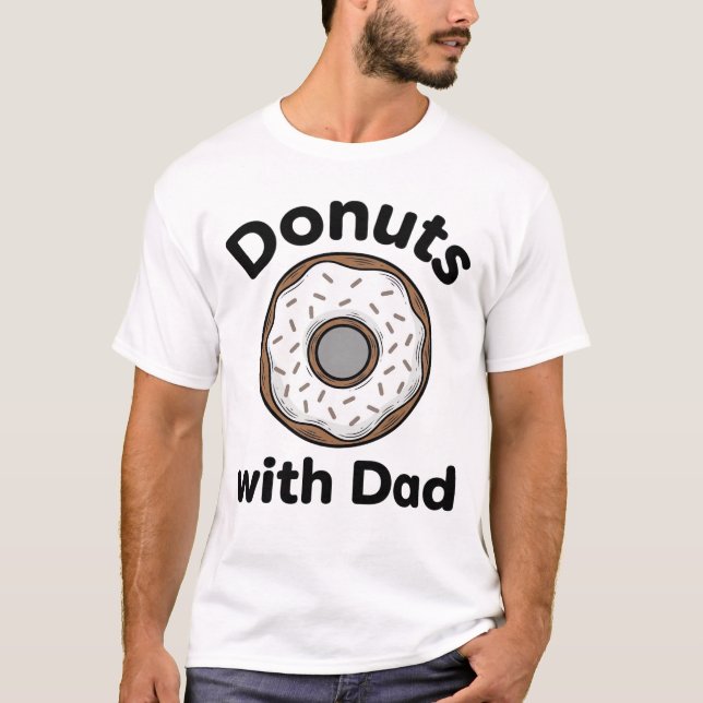 Donuts Com O Papai Design De Camisa De Donut Vinta (Frente)
