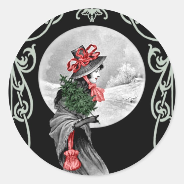 Donzela de Yule - Adesivo (Frente)