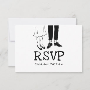 Doodle Casamento Moderno Resposta Noiva & Noivo