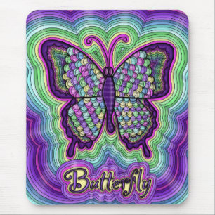 Doodle Mousepad da borboleta