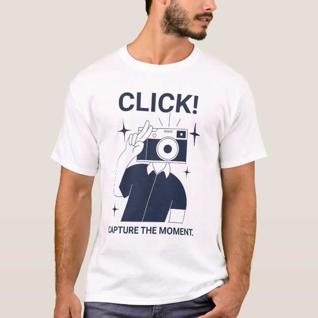 Doodle Photography T-Shirt – Creative Camera Sketc (Frente)