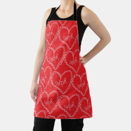 Doodles Black Hearts Valentines Day Red