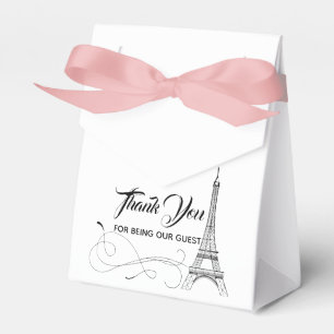 Doodles parisienses que Wedding a caixa do favor