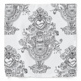 Doodles Skulls Tree Bandana