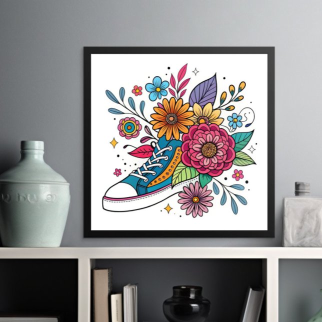Dopamina Sneaker e Poster de Flor (Criador carregado)