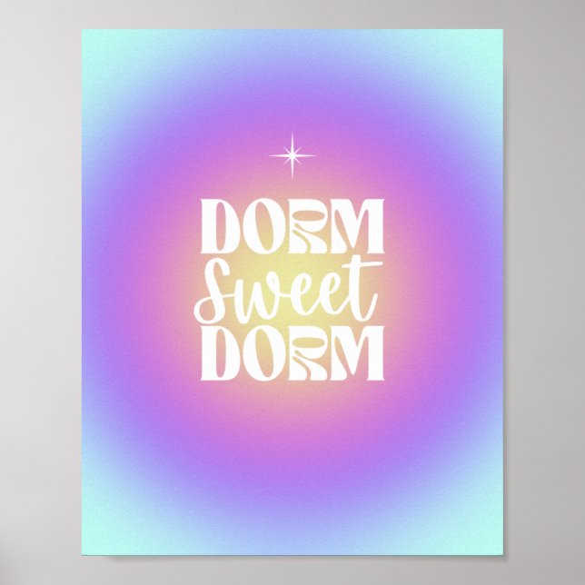 Dorm Sweet Dorm Blue & Purple Gradient Aura Poster (Frente)
