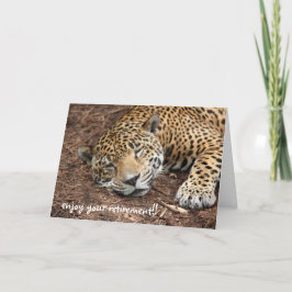 Dormindo Cheetah, cartão de aposentadoria engraçad