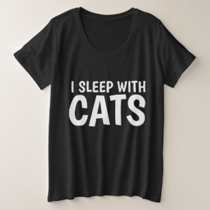 DORMO COM GATOS, T-shirts engraçadas e camisetas