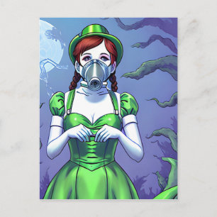 Dorothy em um cartão postal de máscara a gás