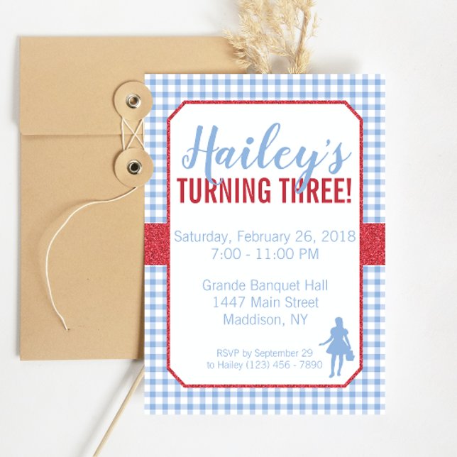 Dorothy Wizard do Convite de Aniversário de Oz (Criador carregado)