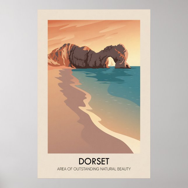 Dorset AONB Travel Poster (Frente)