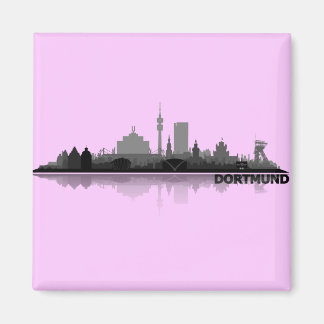 Dortmund City Skyline - íman de frigorífico