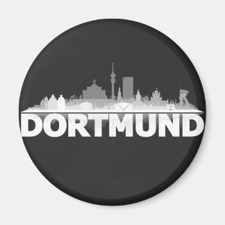 Dortmund City Skyline íman de frigorífico