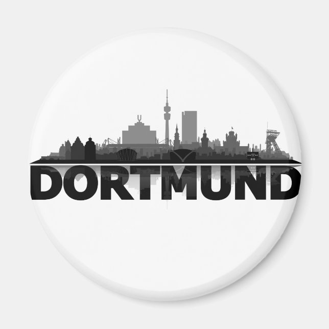 Dortmund City Skyline - íman de frigorífico (Frente)