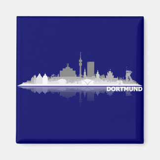 Dortmund City Skyline íman de frigorífico