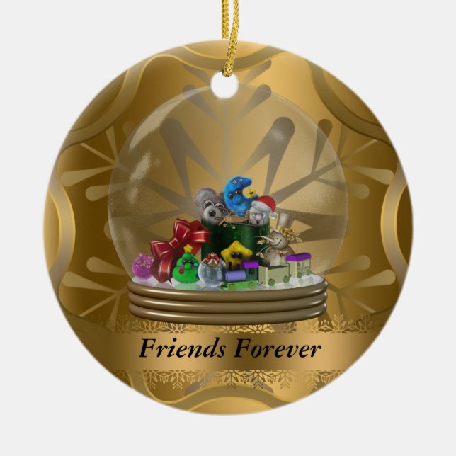 Dos amigos enfeites de natal para sempre (Frente)